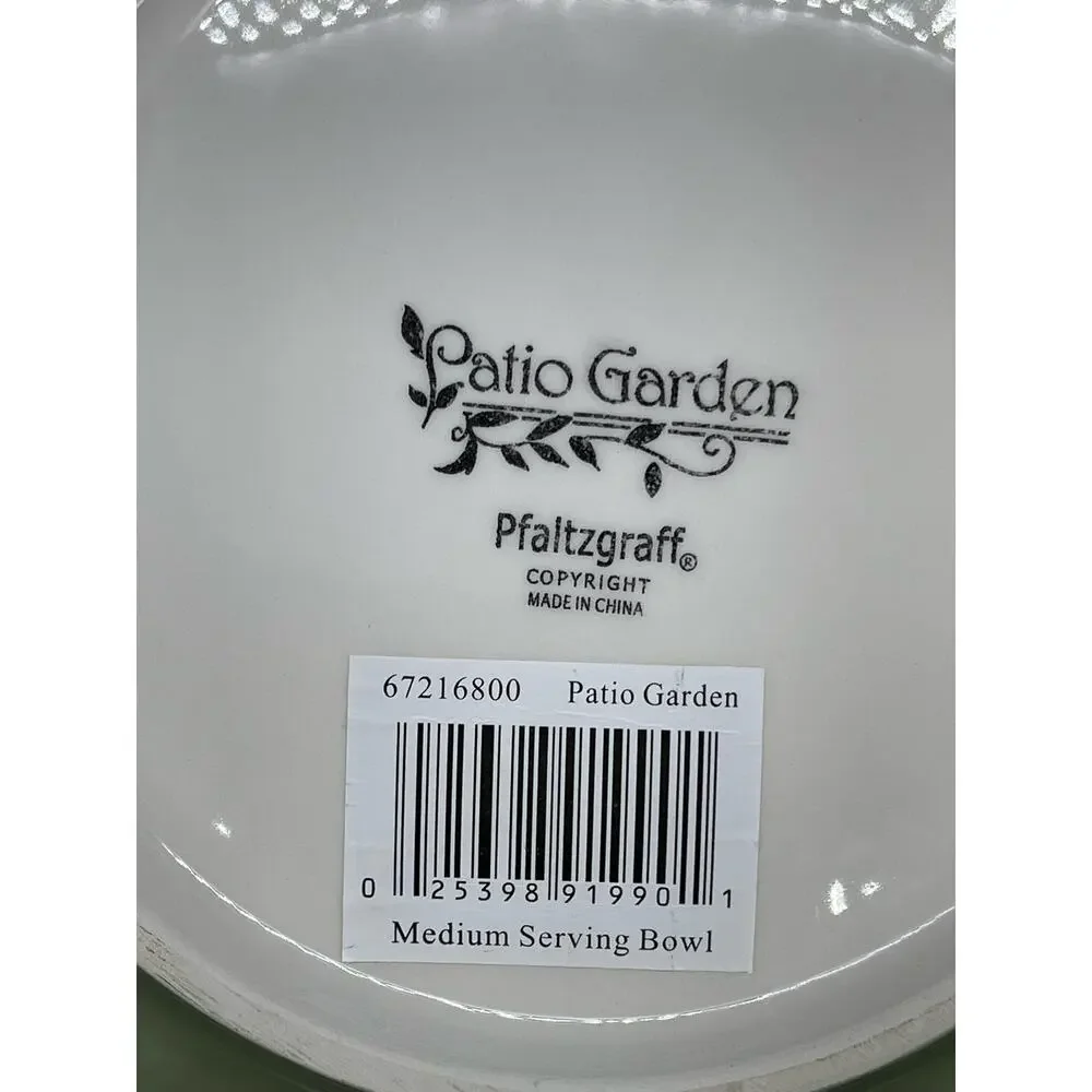 Pfaltzgraff Patio Garden Serving Bowl 11.5”